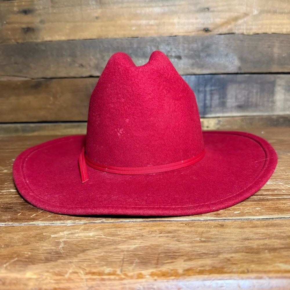 Vintage Youth Sidekicks Western Red Cowboy Hat, Lana/Laine, Size‎ L